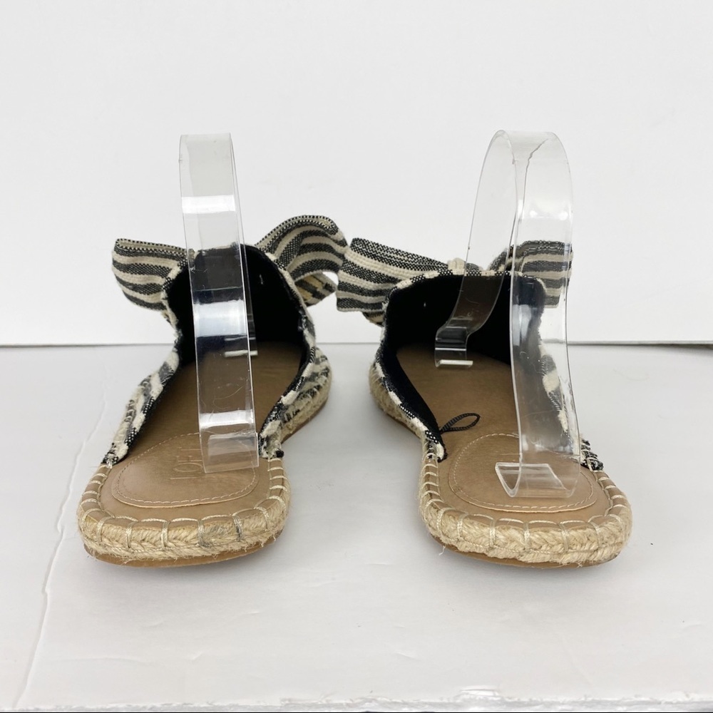 LOFT Canvas Stripe Bow Espadrille Mule Slip-On Shoes Size 10 - Picture 4 of 12